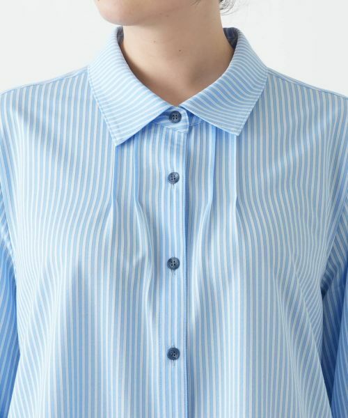 Leilian PLUS HOUSE / レリアンプラスハウス シャツ・ブラウス | ストライプ柄コットンシャツブラウス【Leilian WHITE LABEL】 | 詳細7