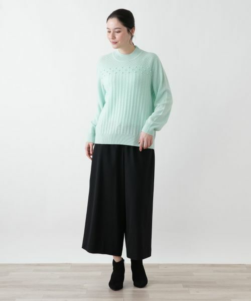 Leilian PLUS HOUSE / レリアンプラスハウス ニット・セーター | 立体模様ハイネックニット | 詳細10