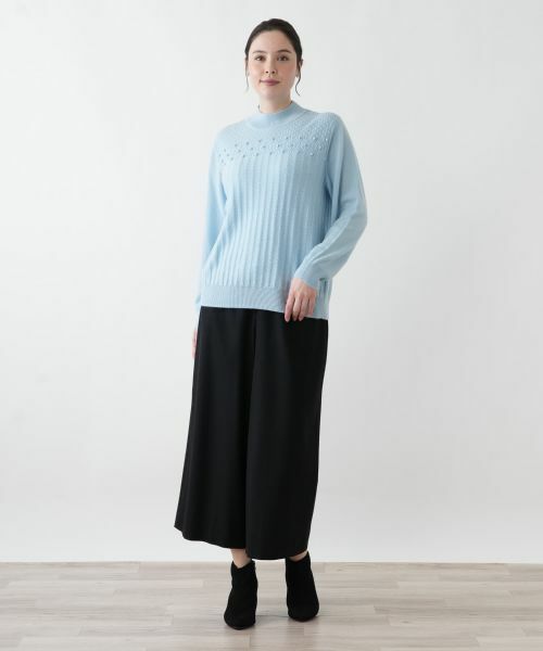 Leilian PLUS HOUSE / レリアンプラスハウス ニット・セーター | 立体模様ハイネックニット | 詳細13