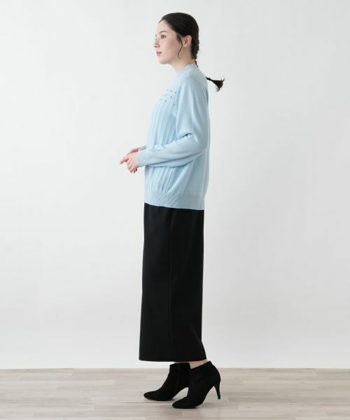 Leilian PLUS HOUSE / レリアンプラスハウス ニット・セーター | 立体模様ハイネックニット | 詳細14