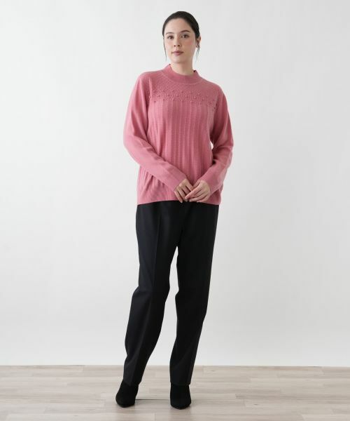 Leilian PLUS HOUSE / レリアンプラスハウス ニット・セーター | 立体模様ハイネックニット | 詳細7