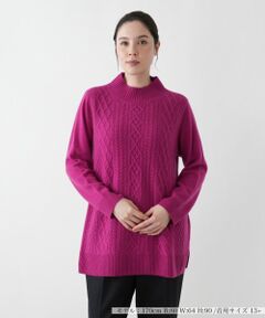 Leilian PLUS HOUSE / レリアンプラスハウス ニット・セーター | 立体編みハイネックニット