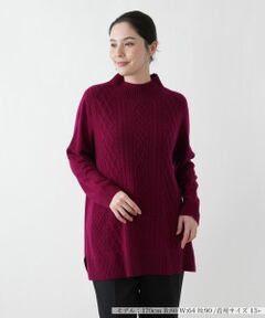 Leilian PLUS HOUSE / レリアンプラスハウス ニット・セーター | 立体編みハイネックニット