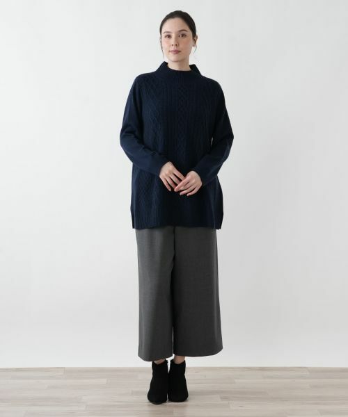Leilian PLUS HOUSE / レリアンプラスハウス ニット・セーター | 立体編みハイネックニット | 詳細1