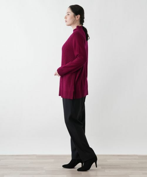 Leilian PLUS HOUSE / レリアンプラスハウス ニット・セーター | 立体編みハイネックニット | 詳細5