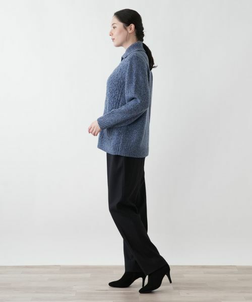 Leilian PLUS HOUSE / レリアンプラスハウス カーディガン・ボレロ | タートルネックケーブルニットカーディガン | 詳細2