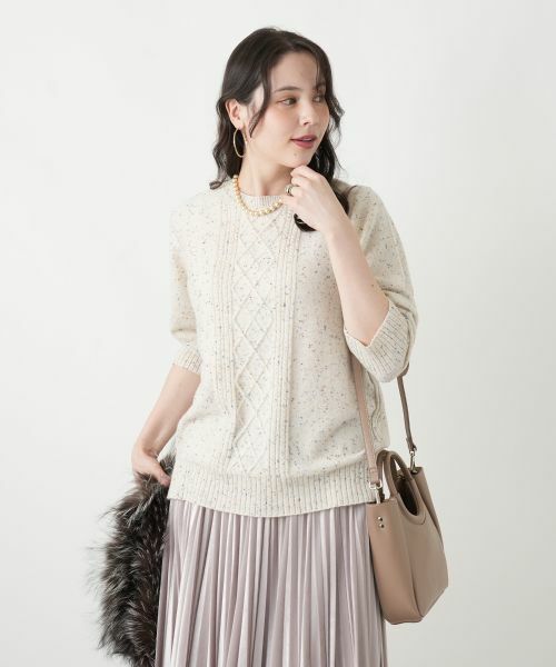 Leilian PLUS HOUSE / レリアンプラスハウス ニット・セーター | 【店舗人気】ラウンドネックニット | 詳細1
