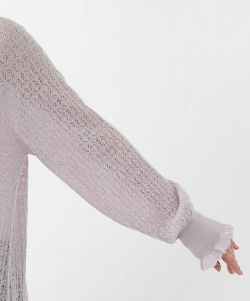 Leilian PLUS HOUSE / レリアンプラスハウス ニット・セーター | 透かし編みフリルニットプルオーバー【BOURGE】 | 詳細15