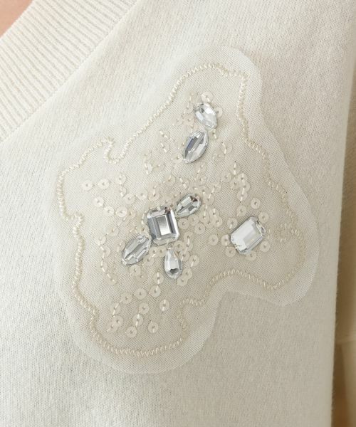 Leilian PLUS HOUSE / レリアンプラスハウス ニット・セーター | Vネックモチーフプルオーバー【BOURGE】 | 詳細17