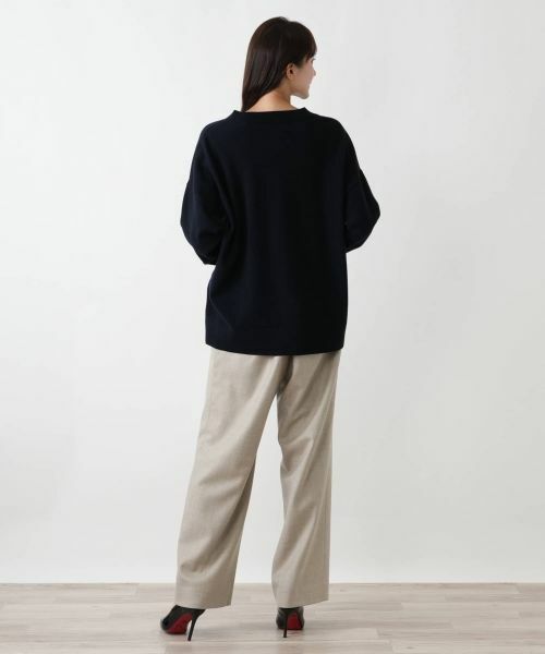 Leilian PLUS HOUSE / レリアンプラスハウス ニット・セーター | Vネックモチーフプルオーバー【BOURGE】 | 詳細3