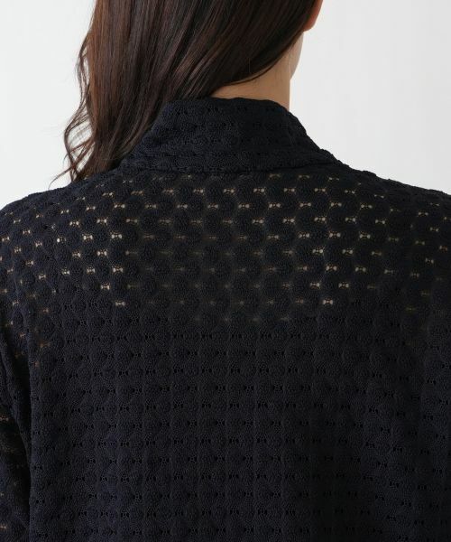 Leilian PLUS HOUSE / レリアンプラスハウス カットソー | 透かし編みボトルネックプルオーバー【BOURGE】 | 詳細14