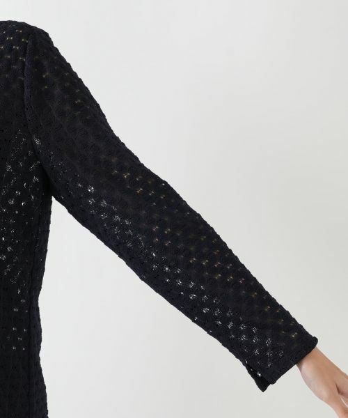 Leilian PLUS HOUSE / レリアンプラスハウス カットソー | 透かし編みボトルネックプルオーバー【BOURGE】 | 詳細15