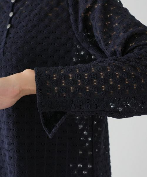 Leilian PLUS HOUSE / レリアンプラスハウス カットソー | 透かし編みボトルネックプルオーバー【BOURGE】 | 詳細16