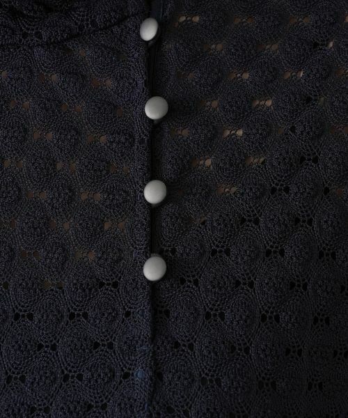 Leilian PLUS HOUSE / レリアンプラスハウス カットソー | 透かし編みボトルネックプルオーバー【BOURGE】 | 詳細18