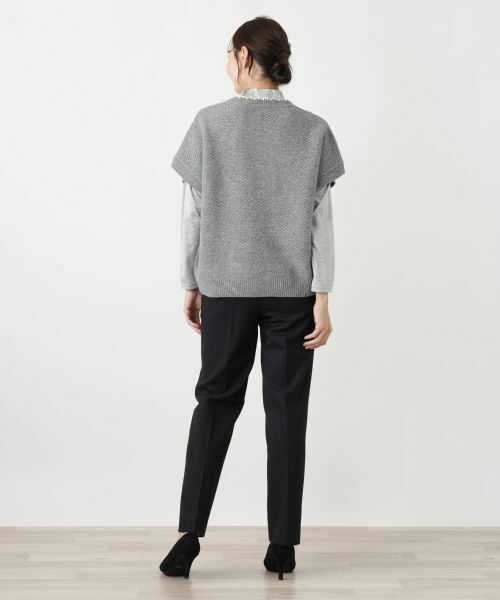 Leilian PLUS HOUSE / レリアンプラスハウス テーラードジャケット | キーネックニットベスト【Leilian WHITE LABEL】 | 詳細3
