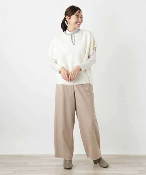 Leilian PLUS HOUSE / レリアンプラスハウス テーラードジャケット | キーネックニットベスト【Leilian WHITE LABEL】 | 詳細4