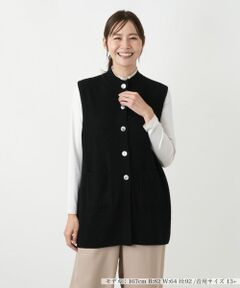 Leilian PLUS HOUSE / レリアンプラスハウス テーラードジャケット | カシミヤニットベスト【Leilian WHITE LABEL】