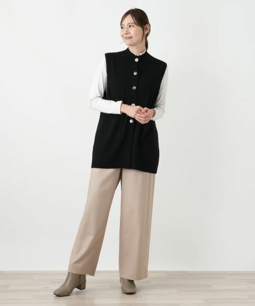Leilian PLUS HOUSE / レリアンプラスハウス テーラードジャケット | カシミヤニットベスト【Leilian WHITE LABEL】 | 詳細1