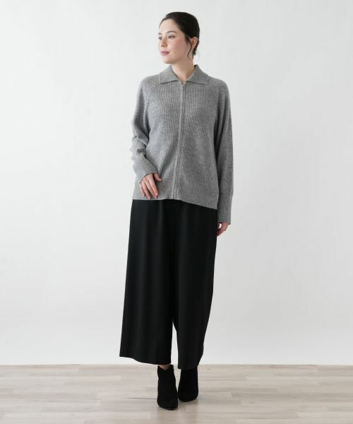 Leilian PLUS HOUSE / レリアンプラスハウス カーディガン・ボレロ | ジップアップリブニットカーディガン【Leilian WHITE LABEL】 | 詳細1