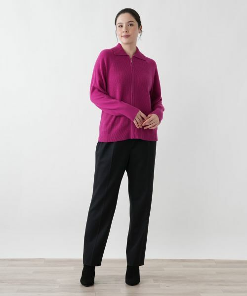 Leilian PLUS HOUSE / レリアンプラスハウス カーディガン・ボレロ | ジップアップリブニットカーディガン【Leilian WHITE LABEL】 | 詳細4