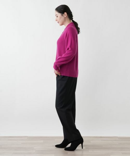 Leilian PLUS HOUSE / レリアンプラスハウス カーディガン・ボレロ | ジップアップリブニットカーディガン【Leilian WHITE LABEL】 | 詳細5