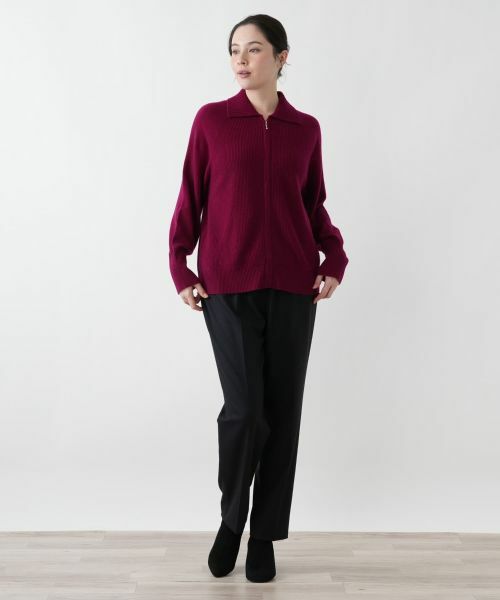 Leilian PLUS HOUSE / レリアンプラスハウス カーディガン・ボレロ | ジップアップリブニットカーディガン【Leilian WHITE LABEL】 | 詳細7