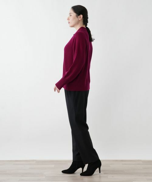 Leilian PLUS HOUSE / レリアンプラスハウス カーディガン・ボレロ | ジップアップリブニットカーディガン【Leilian WHITE LABEL】 | 詳細8