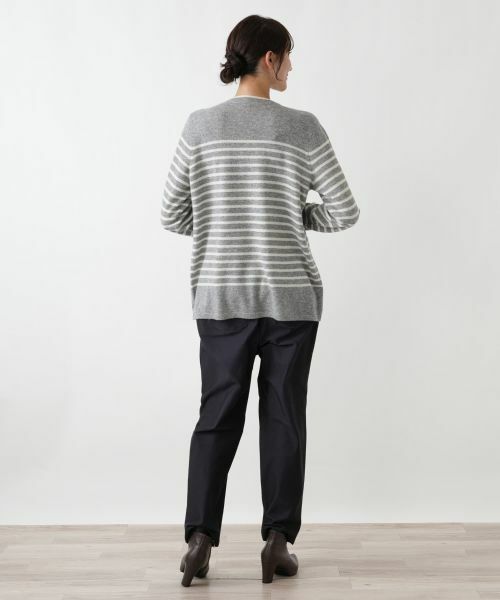 Leilian PLUS HOUSE / レリアンプラスハウス ニット・セーター | カシミヤボーダーニットプルオーバー【Leilian WHITE LABEL】 | 詳細17