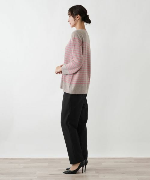 Leilian PLUS HOUSE / レリアンプラスハウス ニット・セーター | カシミヤボーダーニットプルオーバー【Leilian WHITE LABEL】 | 詳細24
