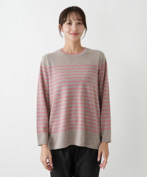 Leilian PLUS HOUSE / レリアンプラスハウス ニット・セーター | カシミヤボーダーニットプルオーバー【Leilian WHITE LABEL】 | 詳細26