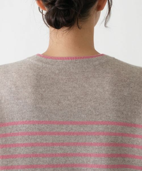 Leilian PLUS HOUSE / レリアンプラスハウス ニット・セーター | カシミヤボーダーニットプルオーバー【Leilian WHITE LABEL】 | 詳細30