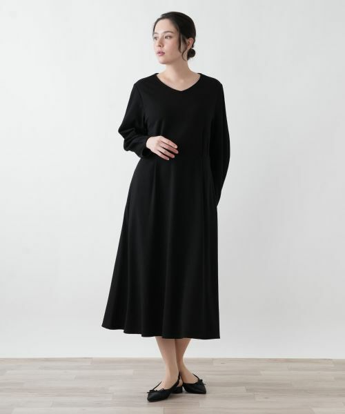 Leilian PLUS HOUSE / レリアンプラスハウス ドレス | Vネックフレアワンピース【BOURGE】 | 詳細1