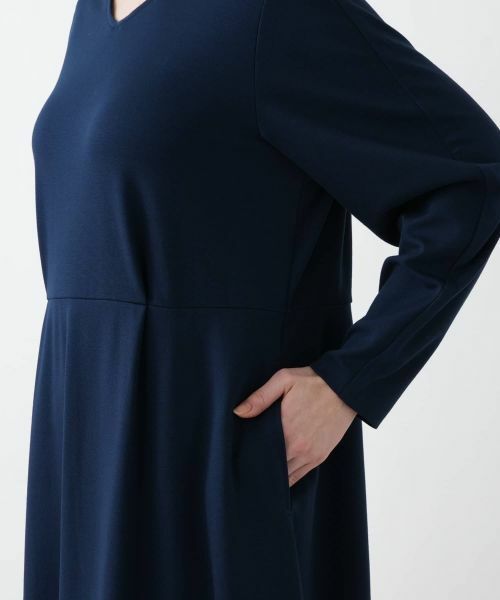 Leilian PLUS HOUSE / レリアンプラスハウス ドレス | Vネックフレアワンピース【BOURGE】 | 詳細13