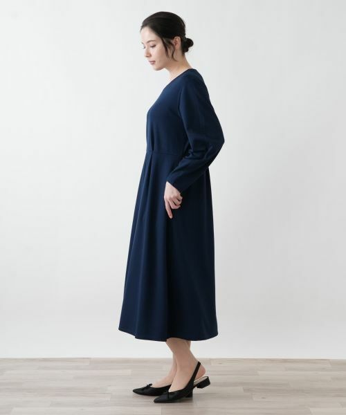 Leilian PLUS HOUSE / レリアンプラスハウス ドレス | Vネックフレアワンピース【BOURGE】 | 詳細5