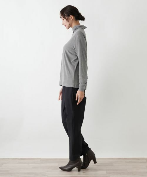 Leilian PLUS HOUSE / レリアンプラスハウス カットソー | 袖口ラメチュールタートルネックプルオーバー【Leilian WHITE LABEL】 | 詳細10