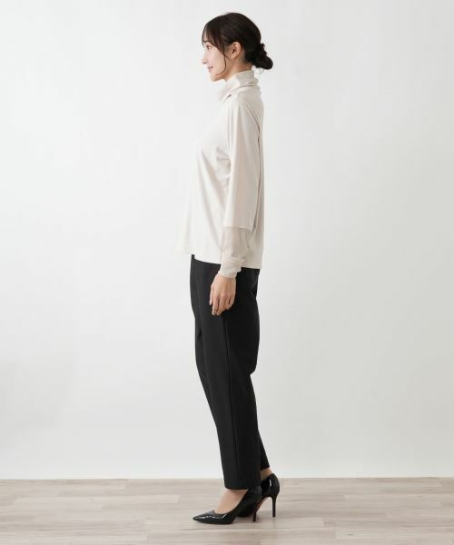 Leilian PLUS HOUSE / レリアンプラスハウス カットソー | 袖口ラメチュールタートルネックプルオーバー【Leilian WHITE LABEL】 | 詳細13