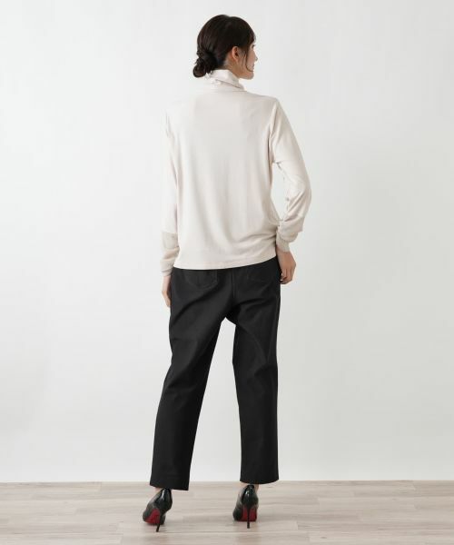 Leilian PLUS HOUSE / レリアンプラスハウス カットソー | 袖口ラメチュールタートルネックプルオーバー【Leilian WHITE LABEL】 | 詳細14