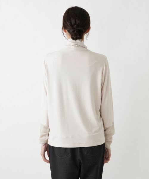 Leilian PLUS HOUSE / レリアンプラスハウス カットソー | 袖口ラメチュールタートルネックプルオーバー【Leilian WHITE LABEL】 | 詳細17