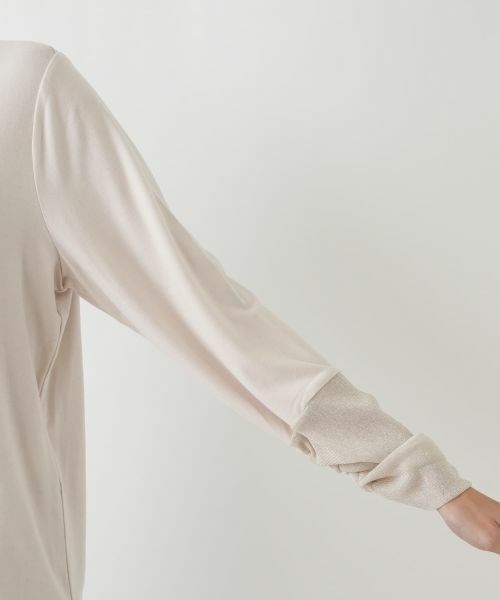 Leilian PLUS HOUSE / レリアンプラスハウス カットソー | 袖口ラメチュールタートルネックプルオーバー【Leilian WHITE LABEL】 | 詳細20