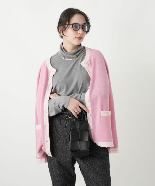 Leilian PLUS HOUSE / レリアンプラスハウス カットソー | 袖口ラメチュールタートルネックプルオーバー【Leilian WHITE LABEL】 | 詳細4