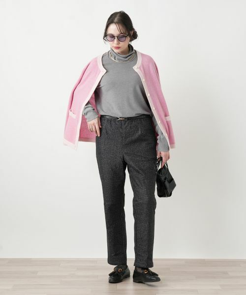 Leilian PLUS HOUSE / レリアンプラスハウス カットソー | 袖口ラメチュールタートルネックプルオーバー【Leilian WHITE LABEL】 | 詳細6