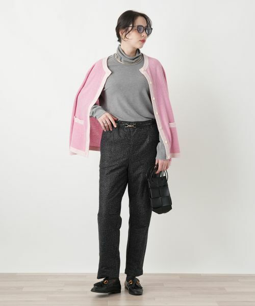 Leilian PLUS HOUSE / レリアンプラスハウス カットソー | 袖口ラメチュールタートルネックプルオーバー【Leilian WHITE LABEL】 | 詳細7