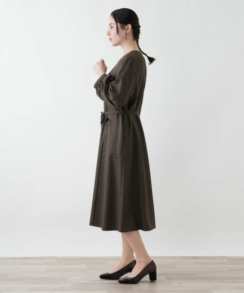 Leilian PLUS HOUSE / レリアンプラスハウス ドレス | ウエストリボンベルト付きワンピース【Leilian WHITE LABEL】 | 詳細2