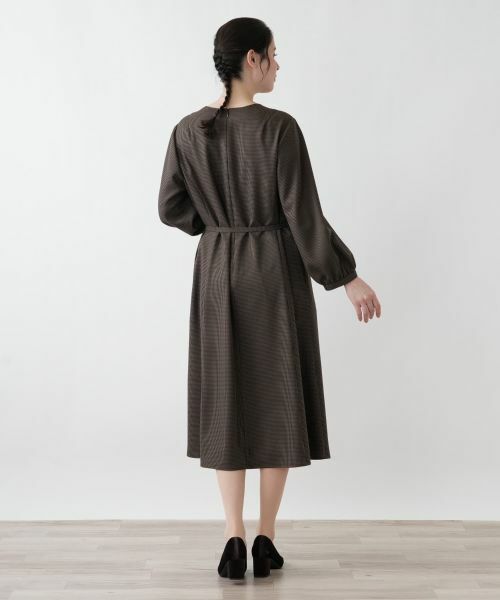 Leilian PLUS HOUSE / レリアンプラスハウス ドレス | ウエストリボンベルト付きワンピース【Leilian WHITE LABEL】 | 詳細3