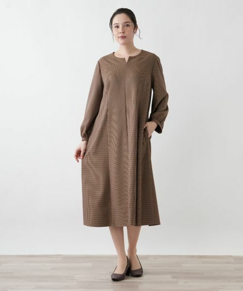 Leilian PLUS HOUSE / レリアンプラスハウス ドレス | ウエストリボンベルト付きワンピース【Leilian WHITE LABEL】 | 詳細7