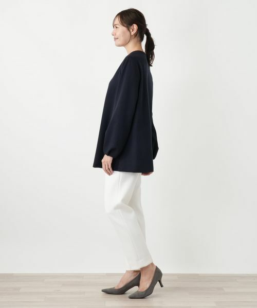 Leilian PLUS HOUSE / レリアンプラスハウス シャツ・ブラウス | パール調ボタンチュニックブラウス【Leilian WHITE LABEL】 | 詳細5