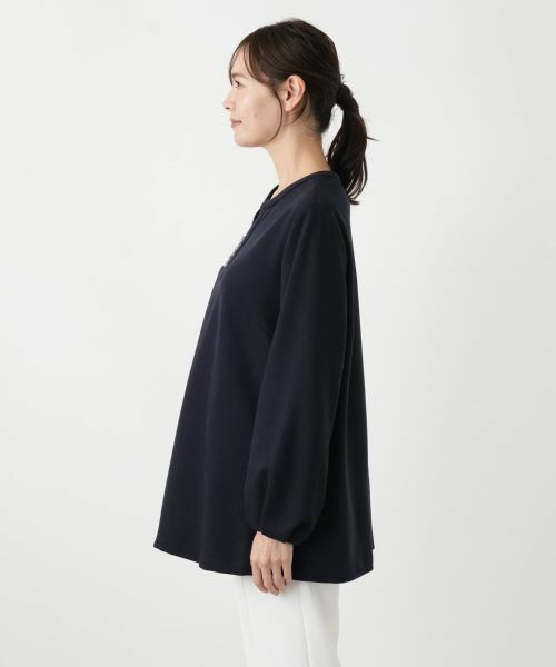 Leilian PLUS HOUSE / レリアンプラスハウス シャツ・ブラウス | パール調ボタンチュニックブラウス【Leilian WHITE LABEL】 | 詳細8