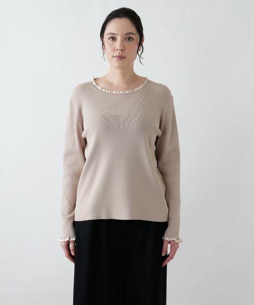 Leilian PLUS HOUSE / レリアンプラスハウス ニット・セーター | フリルネックリブニット【BOURGE】 | 詳細10