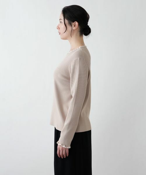 Leilian PLUS HOUSE / レリアンプラスハウス ニット・セーター | フリルネックリブニット【BOURGE】 | 詳細11