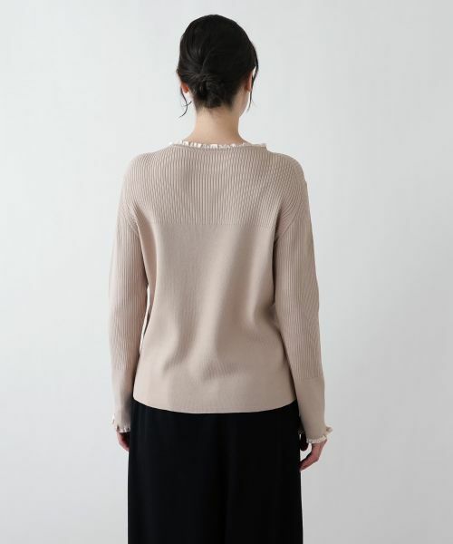 Leilian PLUS HOUSE / レリアンプラスハウス ニット・セーター | フリルネックリブニット【BOURGE】 | 詳細12